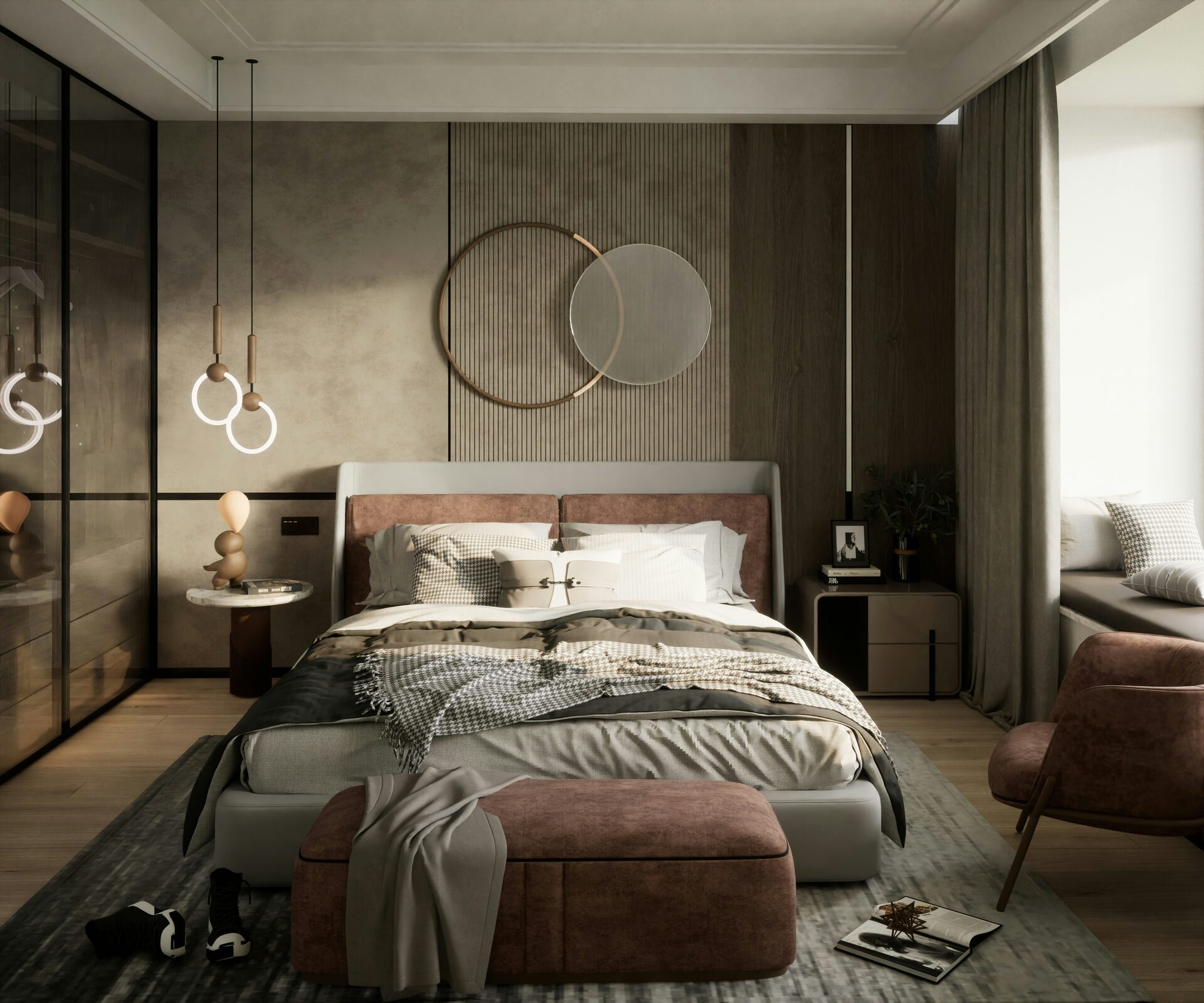 Master bedroom interior design, Lucknow