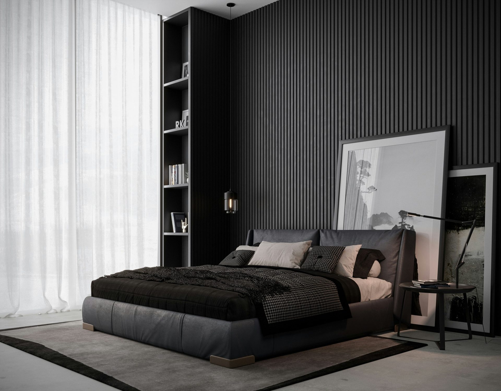Warm lounge nook with backlit display shelving and marble flooring, interior design studio Lucknow
